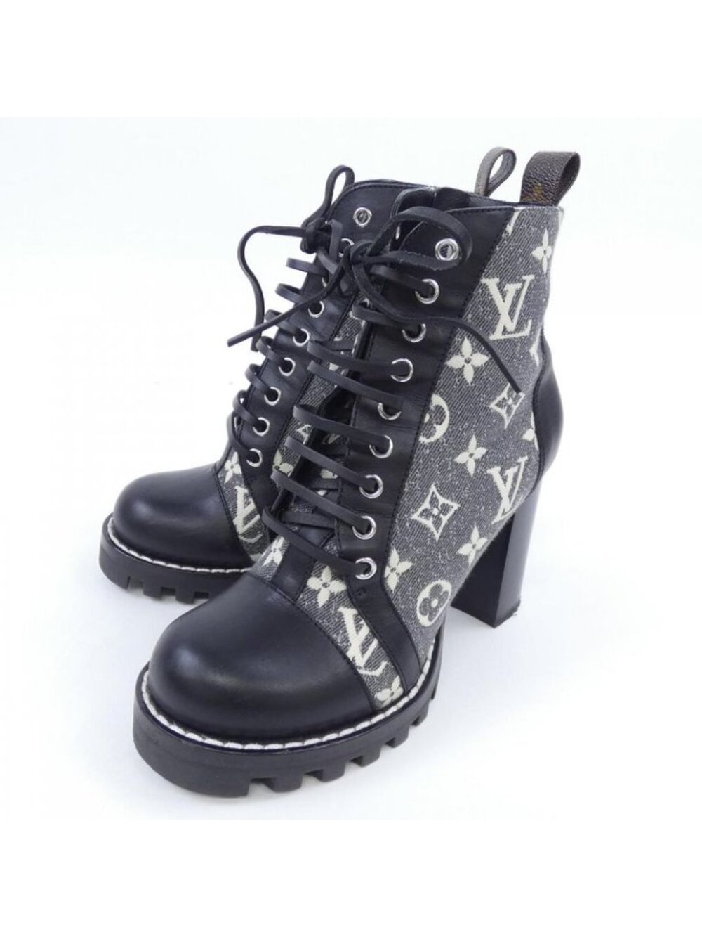Louis Vuitton Monogram Denim Star Trail Line Boots - Picture 3 of 6